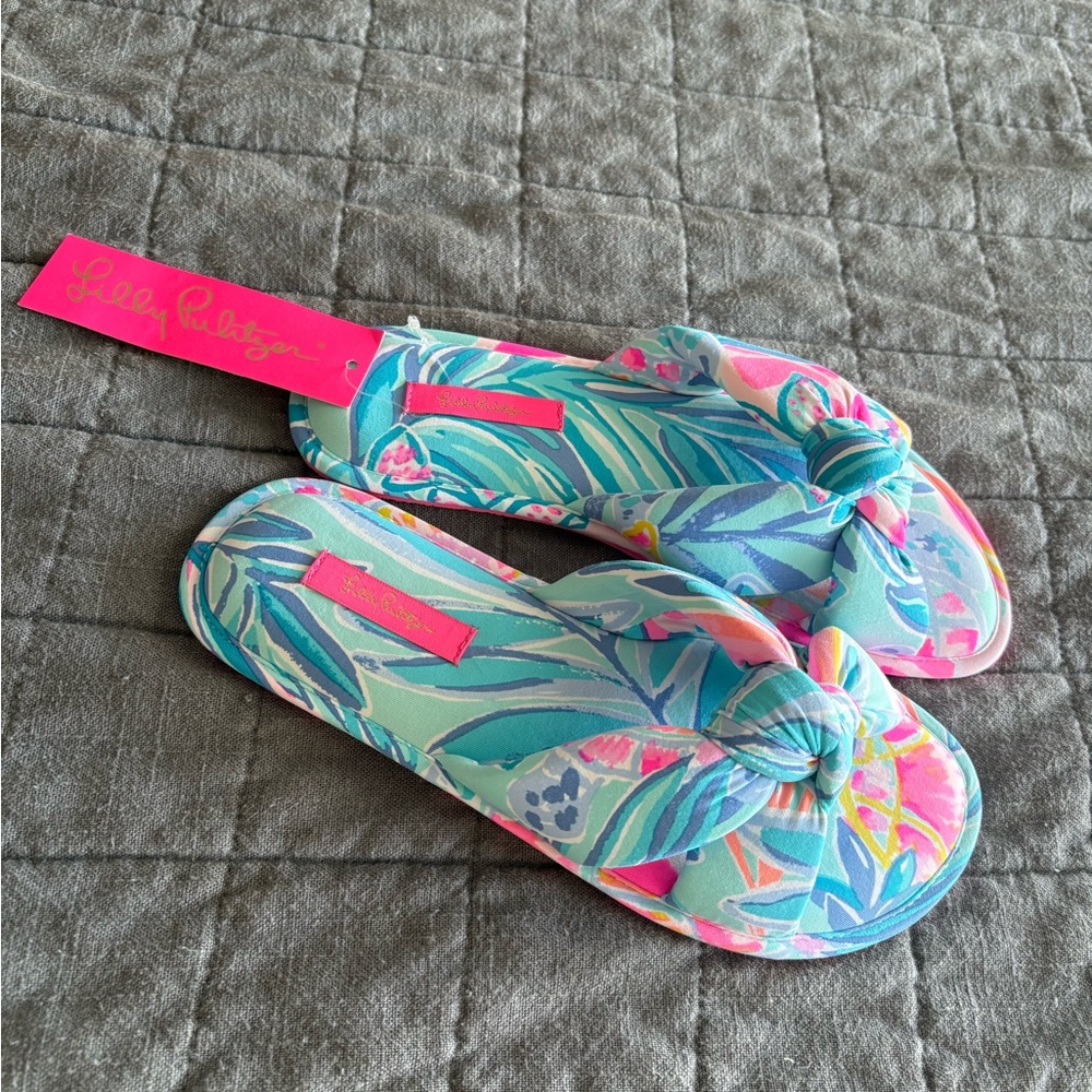 Lilly Pulitzer Multicolor Tropical Sandals/slippers - Picture 2 of 5